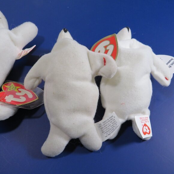 Seymour white seals ty beanie babies (1) large (2) small stuffed Animal plush - Picture 13 of 15